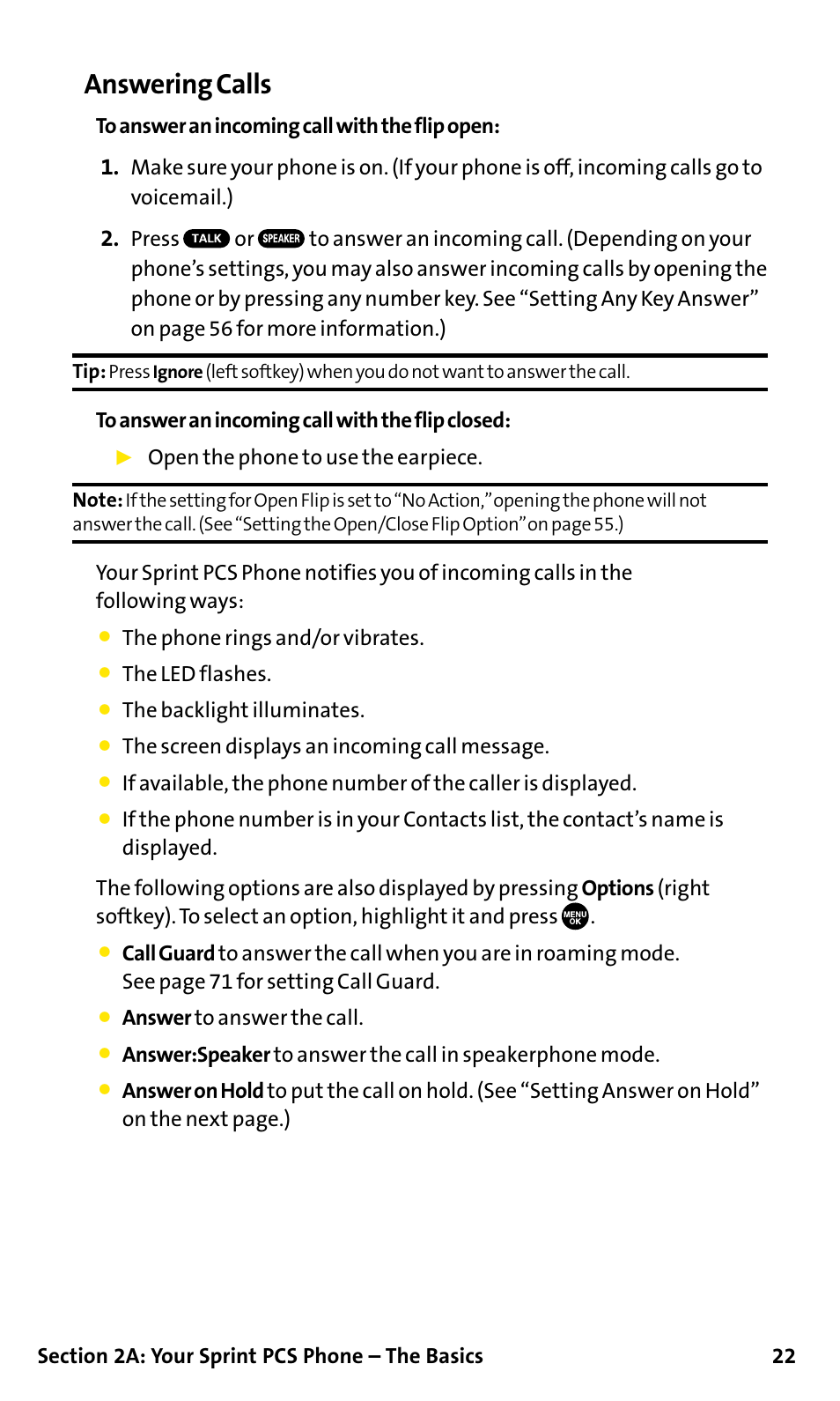 Answering calls | Sanyo SCP-200 User Manual | Page 28 / 182