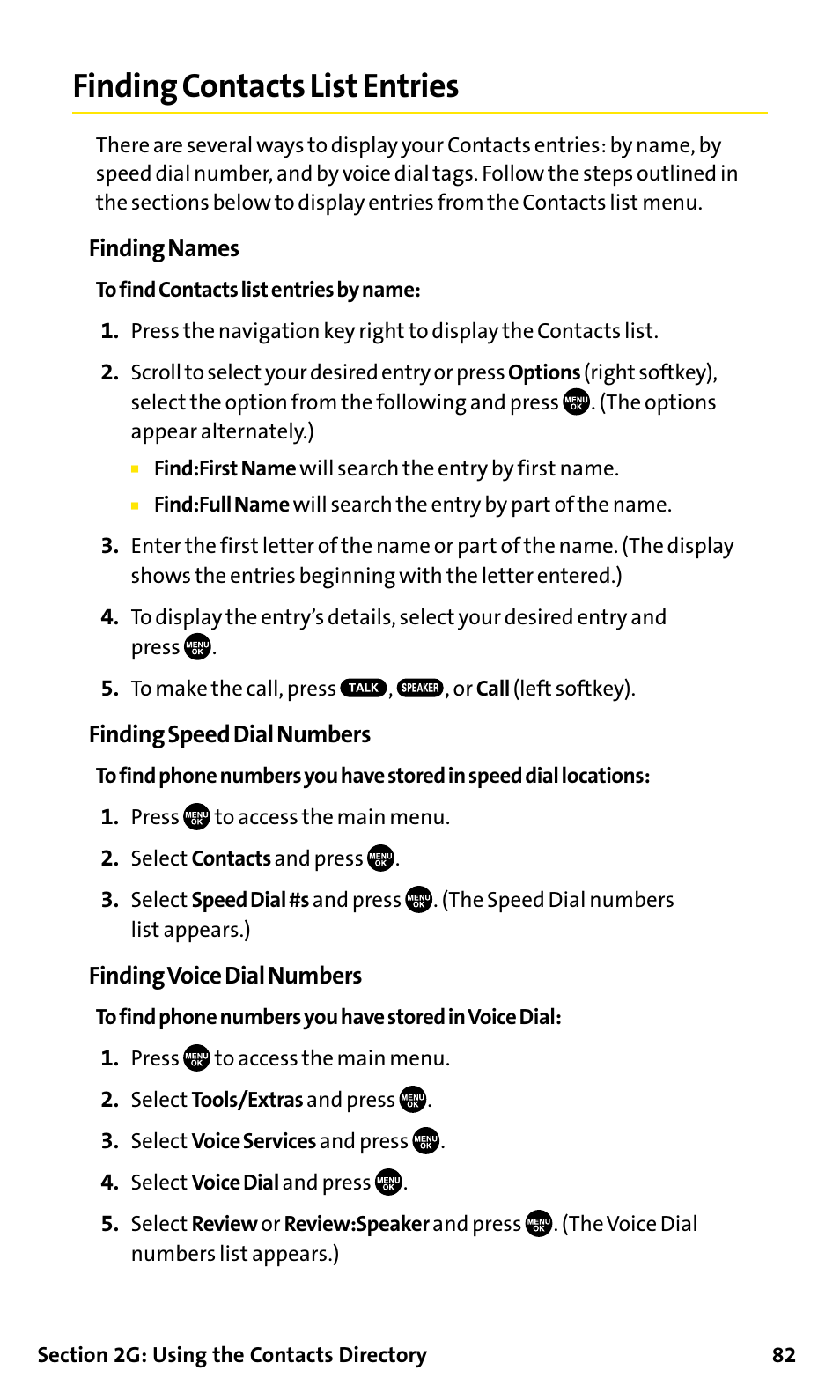 Finding contacts list entries | Sanyo SCP-200 User Manual | Page 88 / 182