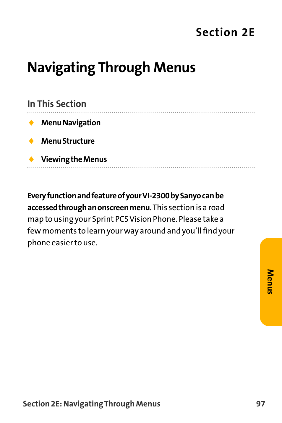 Navigating through menus | Sanyo VL-2300 User Manual | Page 109 / 286