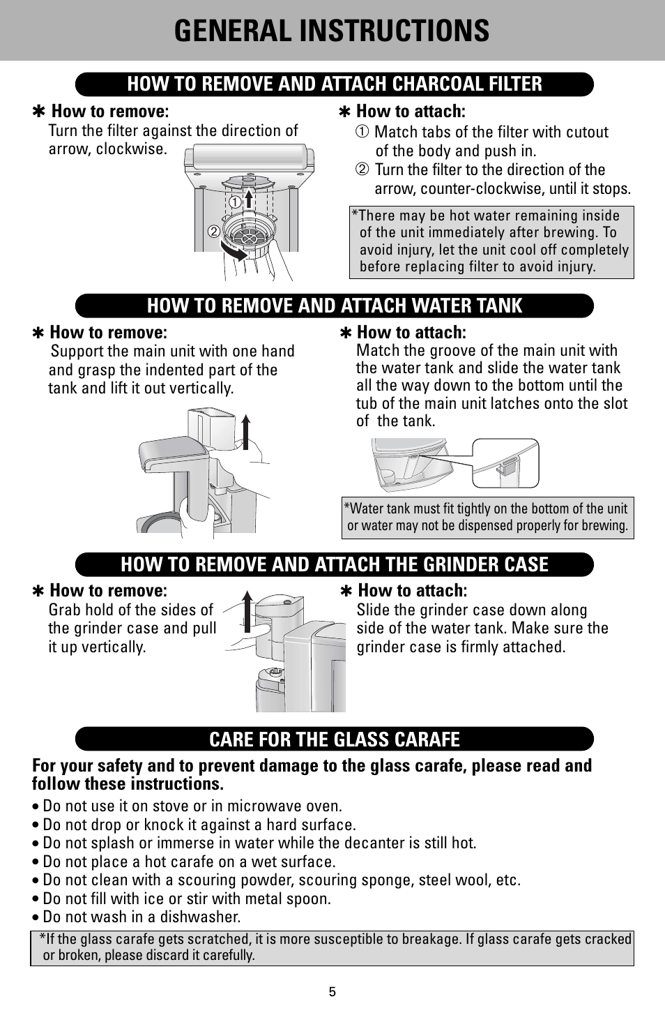 General instructions | Sanyo SAC-MST6 User Manual | Page 6 / 15