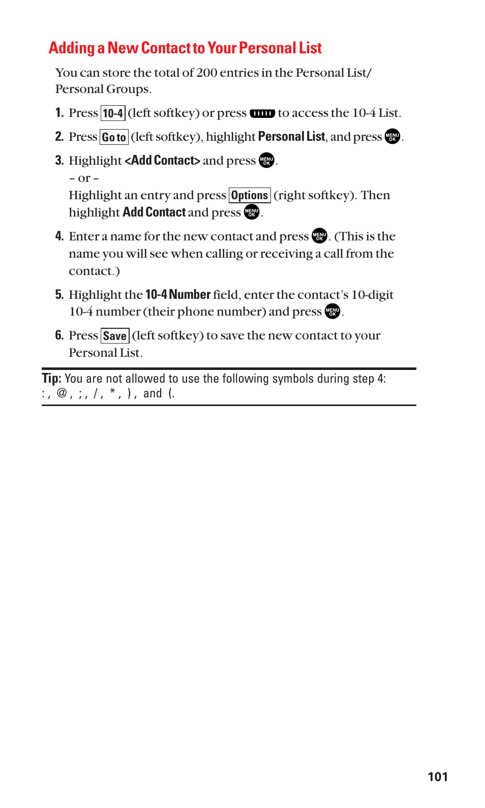 Adding a new contact to your personal list | Sanyo SCP-2300 User Manual | Page 107 / 150