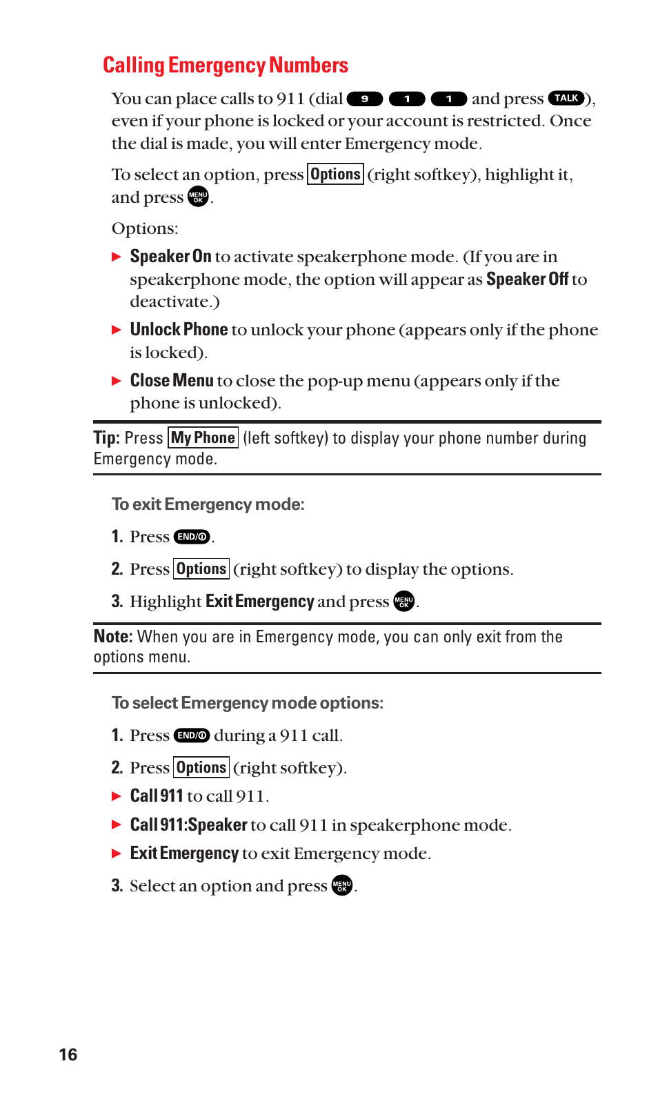 Calling emergency numbers | Sanyo SCP-2300 User Manual | Page 22 / 150