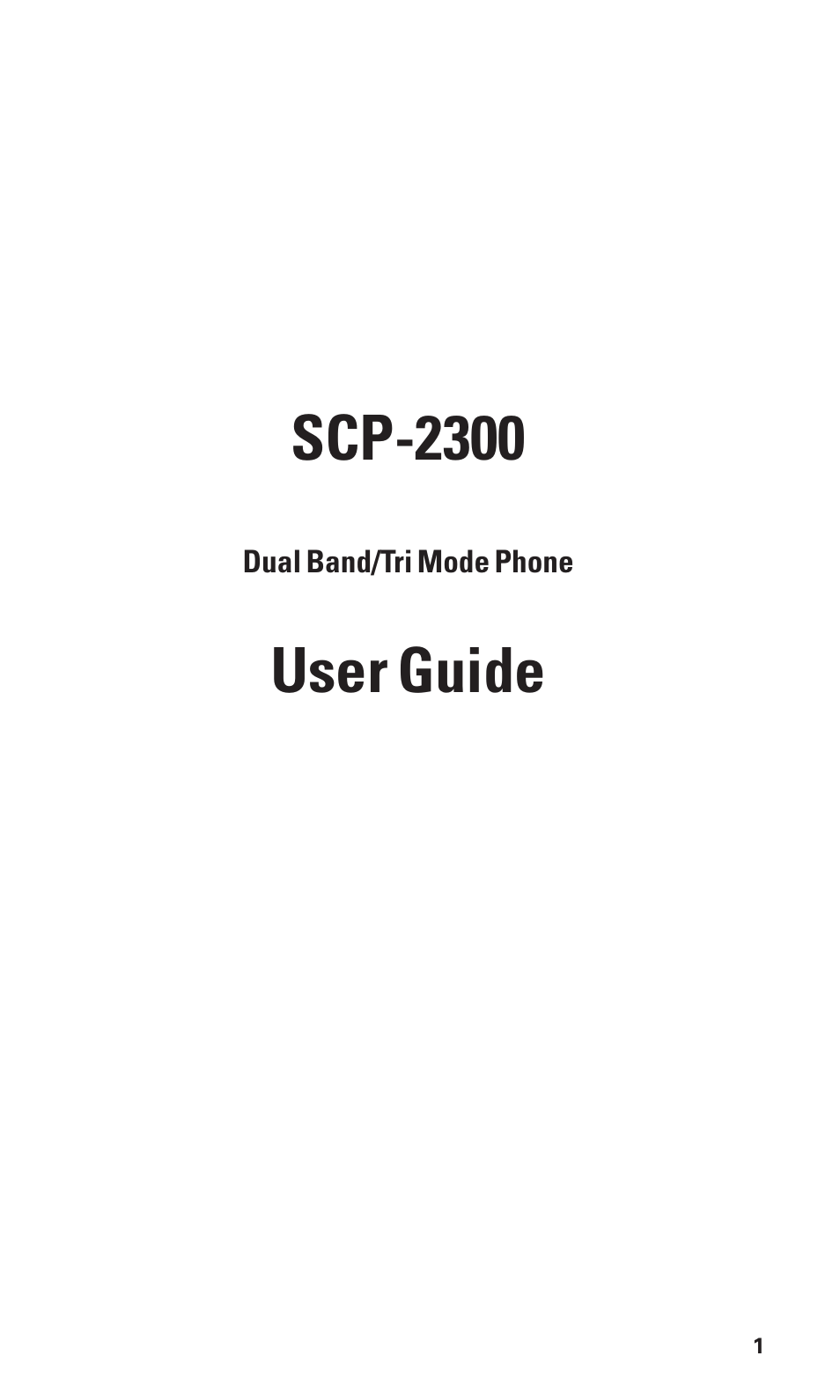 Scp-2300, User guide | Sanyo SCP-2300 User Manual | Page 7 / 150