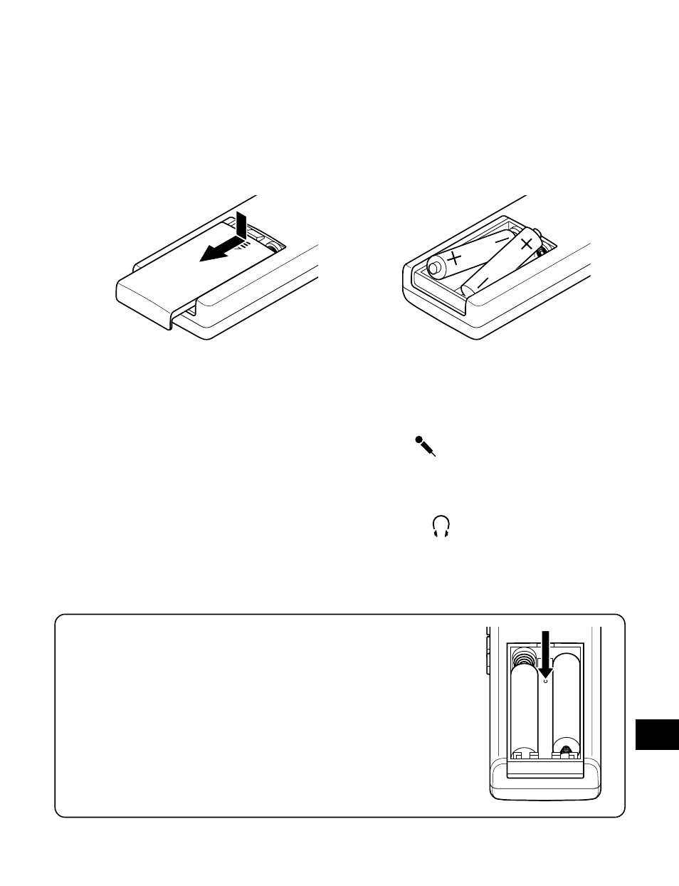 Sätta i batterier, Anslutningar | Sanyo ICR-B29 User Manual | Page 57 / 96