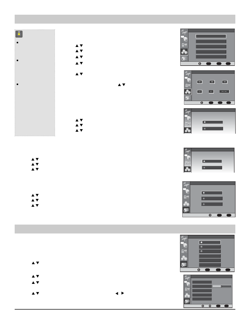 Setup menu picture/sound adjustment, Quicktips, Need help | Sanyo HT27744 User Manual | Page 20 / 72