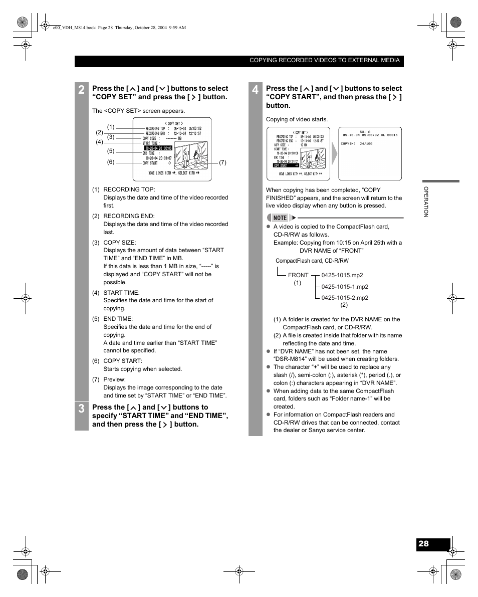 Sanyo DSR-M814 User Manual | Page 29 / 73