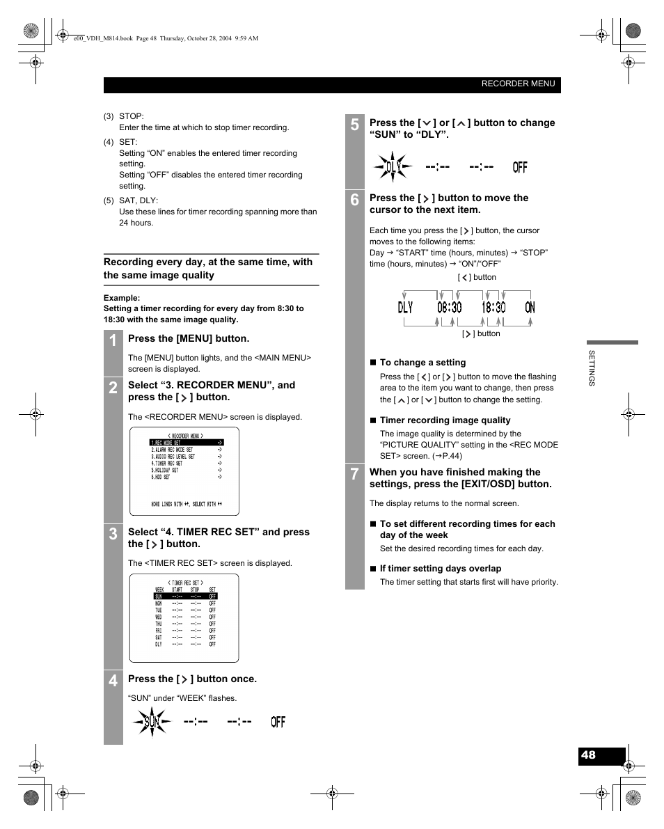 Sanyo DSR-M814 User Manual | Page 49 / 73