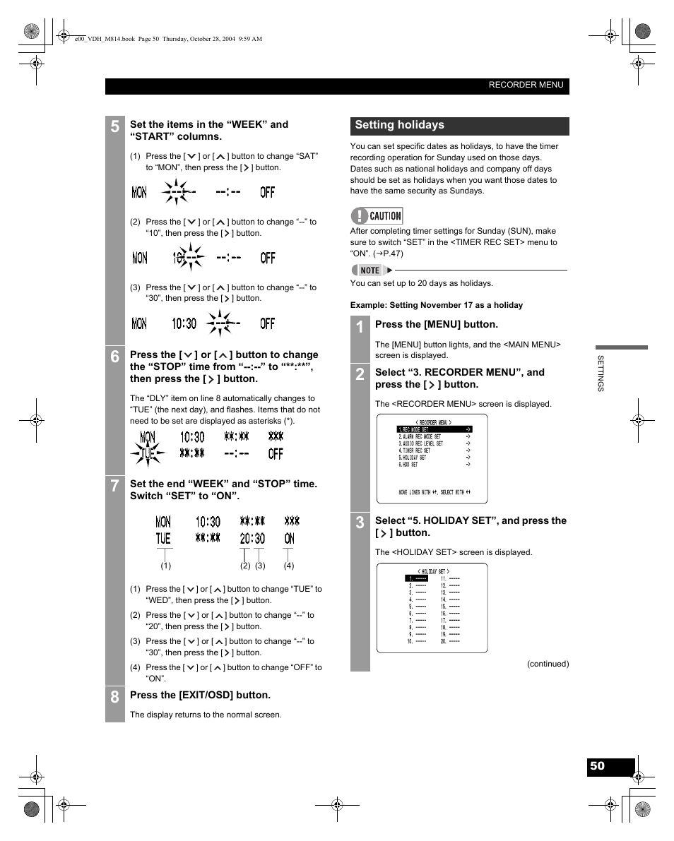 Sanyo DSR-M814 User Manual | Page 51 / 73