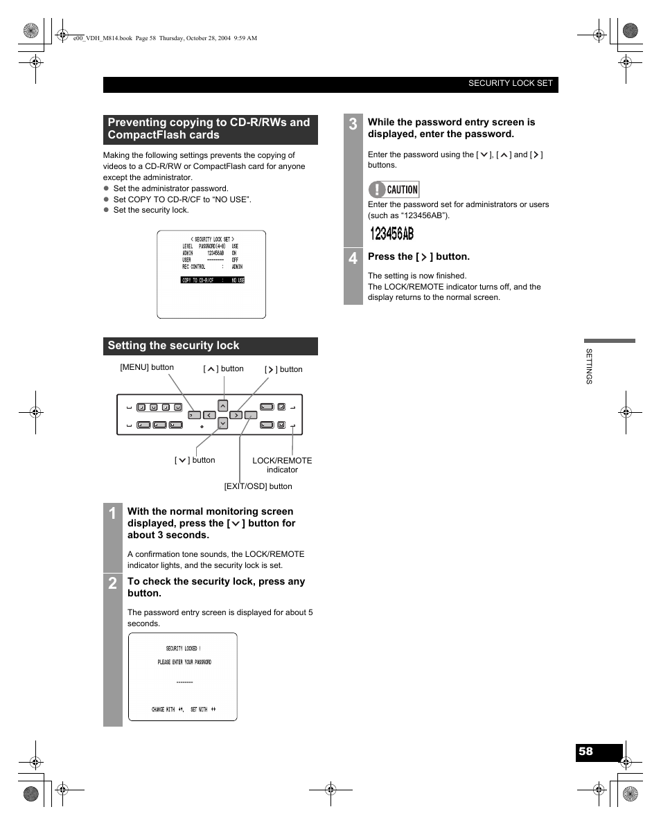 Sanyo DSR-M814 User Manual | Page 59 / 73