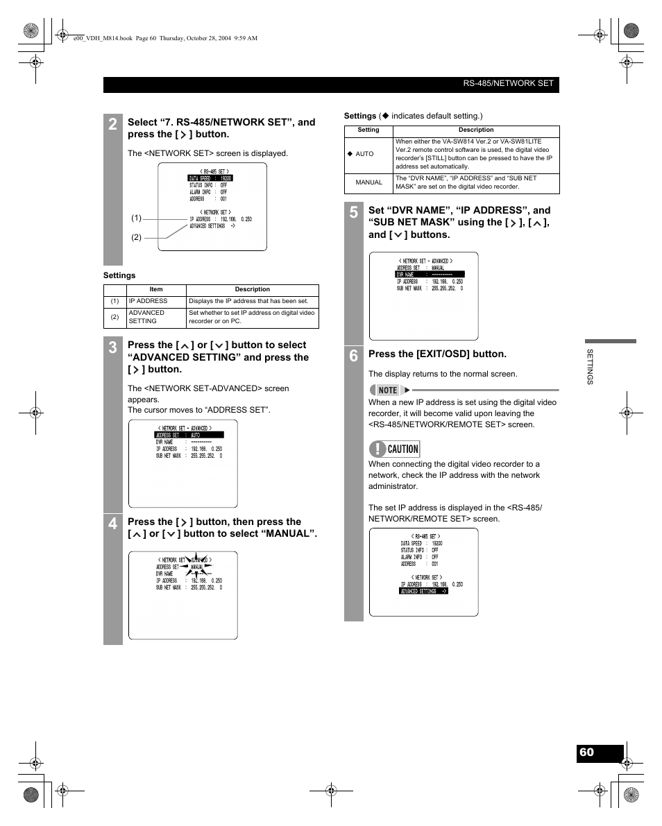 Sanyo DSR-M814 User Manual | Page 61 / 73