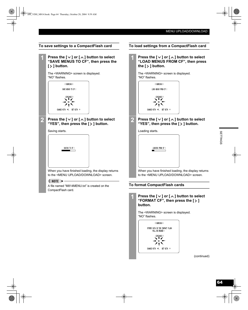 Sanyo DSR-M814 User Manual | Page 65 / 73