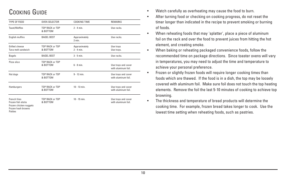 Ooking, Uide | Sanyo SK-7S User Manual | Page 10 / 24
