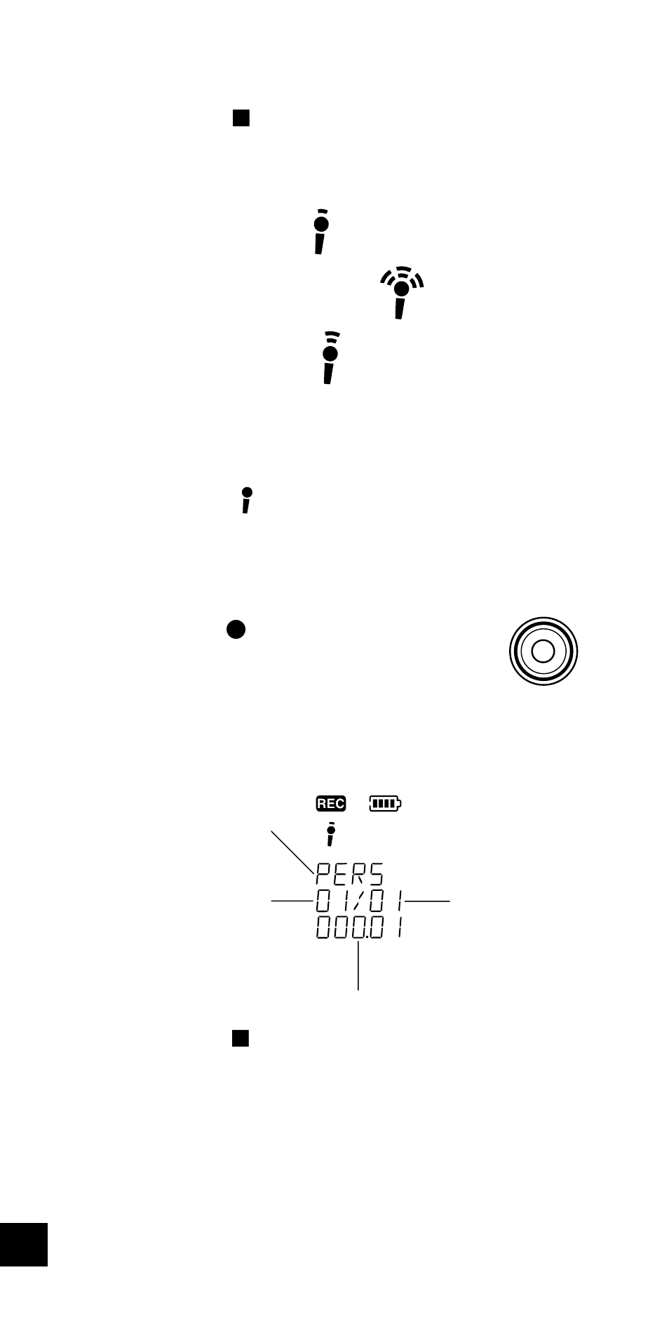 Recording | Sanyo ICR-B35 User Manual | Page 12 / 32