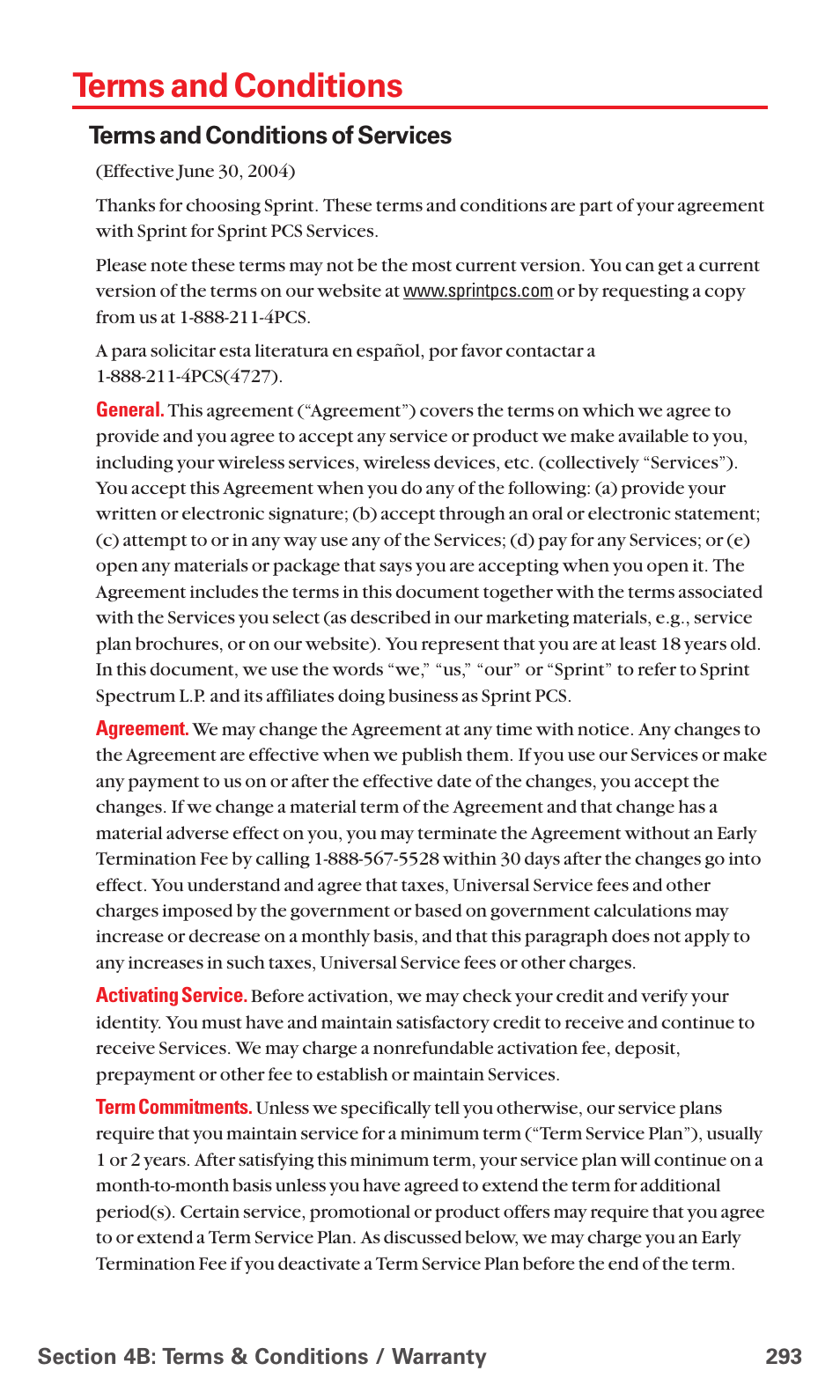 Terms and conditions, Terms and conditions of services | Sanyo MM-5600 User Manual | Page 307 / 330