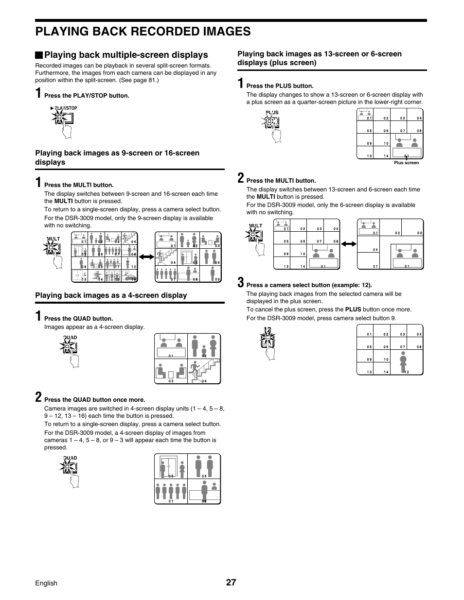 Playing back recorded images | Sanyo DSR-3016 User Manual | Page 28 / 96