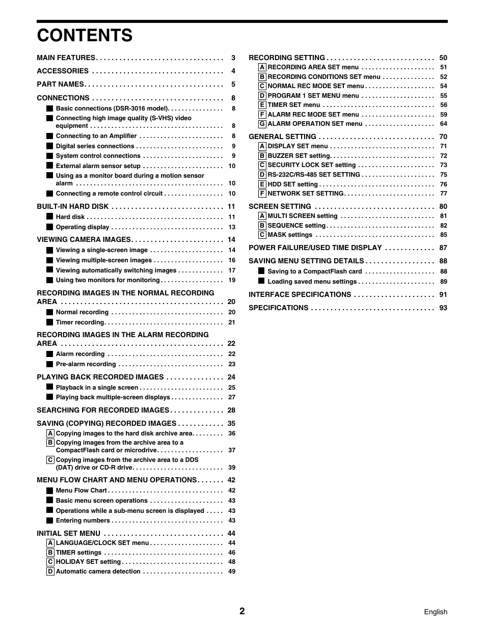 Sanyo DSR-3016 User Manual | Page 3 / 96