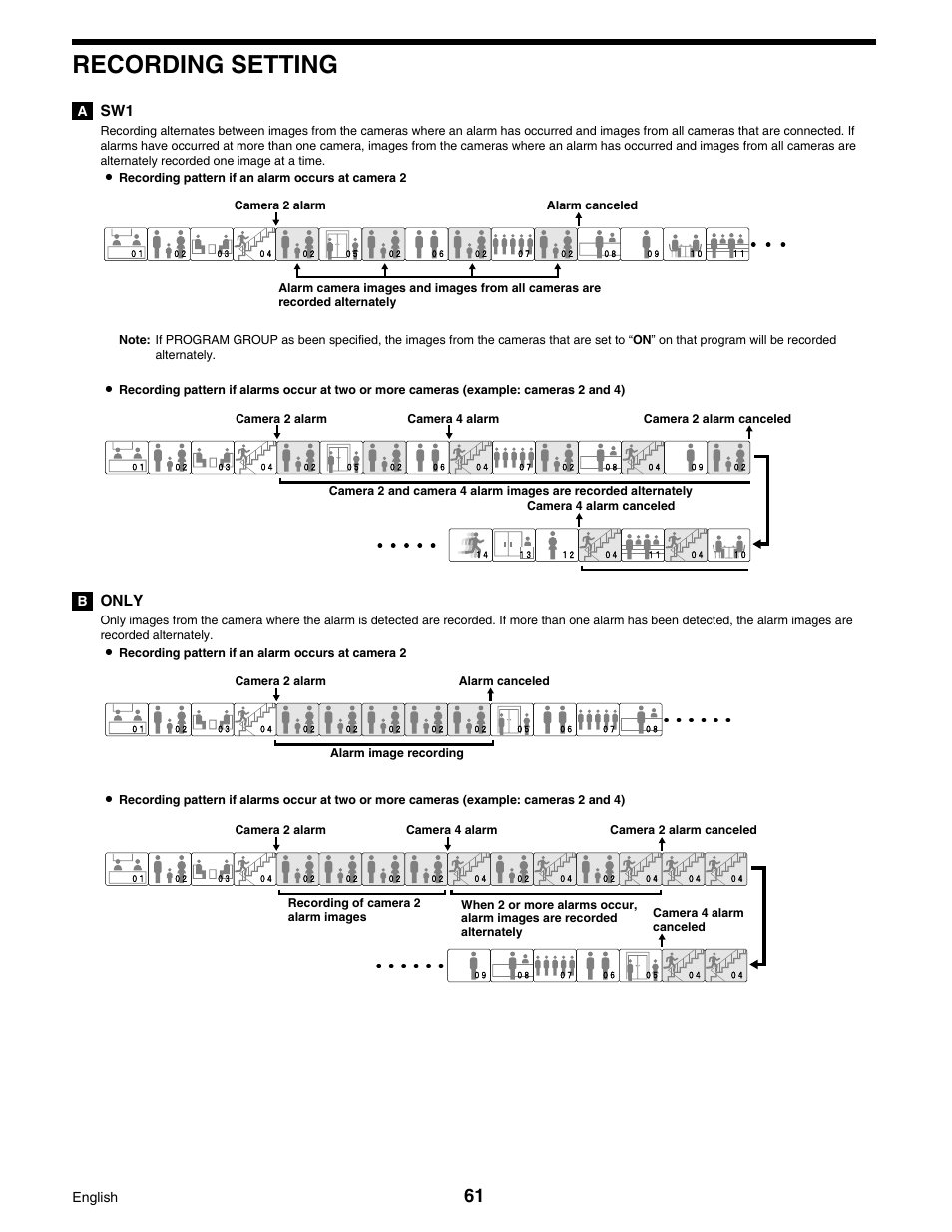 Recording setting | Sanyo DSR-3016 User Manual | Page 62 / 96