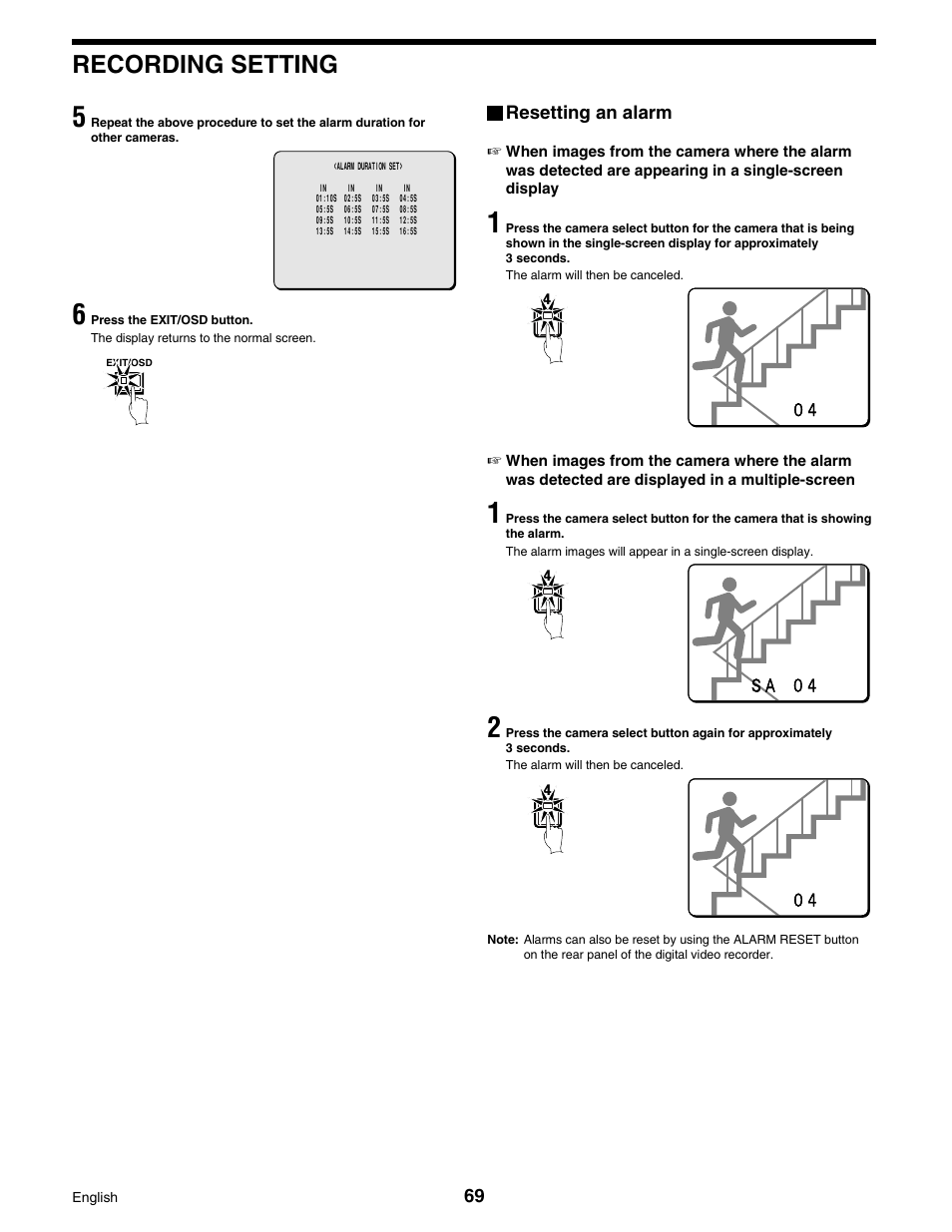 Recording setting | Sanyo DSR-3016 User Manual | Page 70 / 96