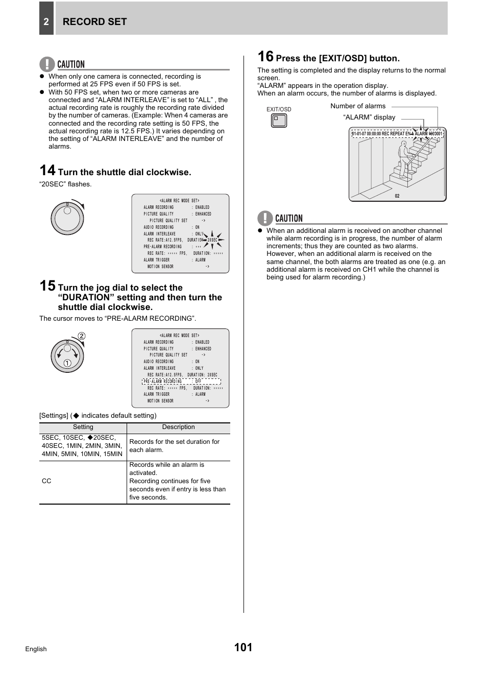 Record set 2 | Sanyo DSR-5716P User Manual | Page 102 / 236