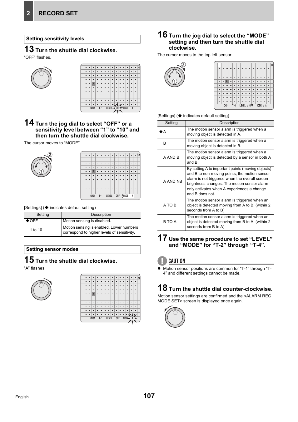 Record set 2 | Sanyo DSR-5716P User Manual | Page 108 / 236