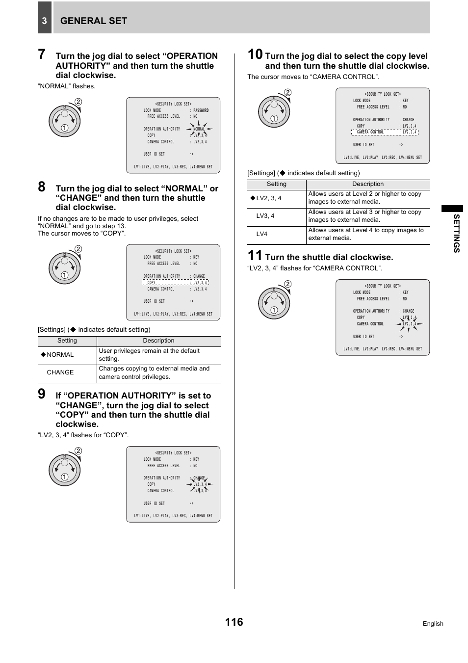 General set 3 | Sanyo DSR-5716P User Manual | Page 117 / 236