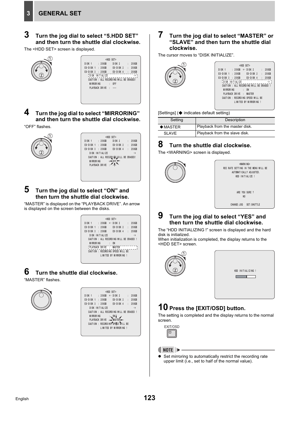 General set 3 | Sanyo DSR-5716P User Manual | Page 124 / 236