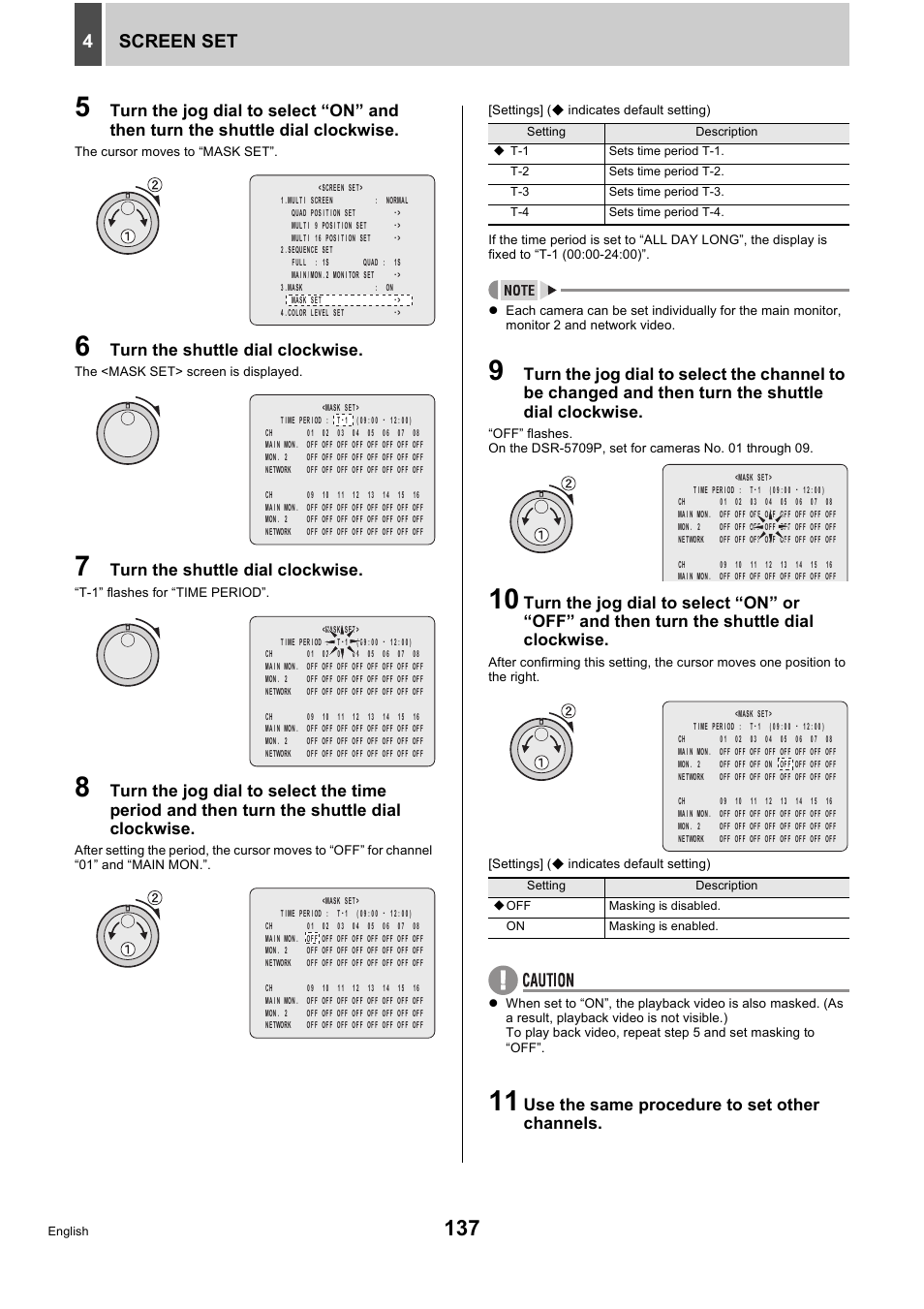 Screen set 4 | Sanyo DSR-5716P User Manual | Page 138 / 236