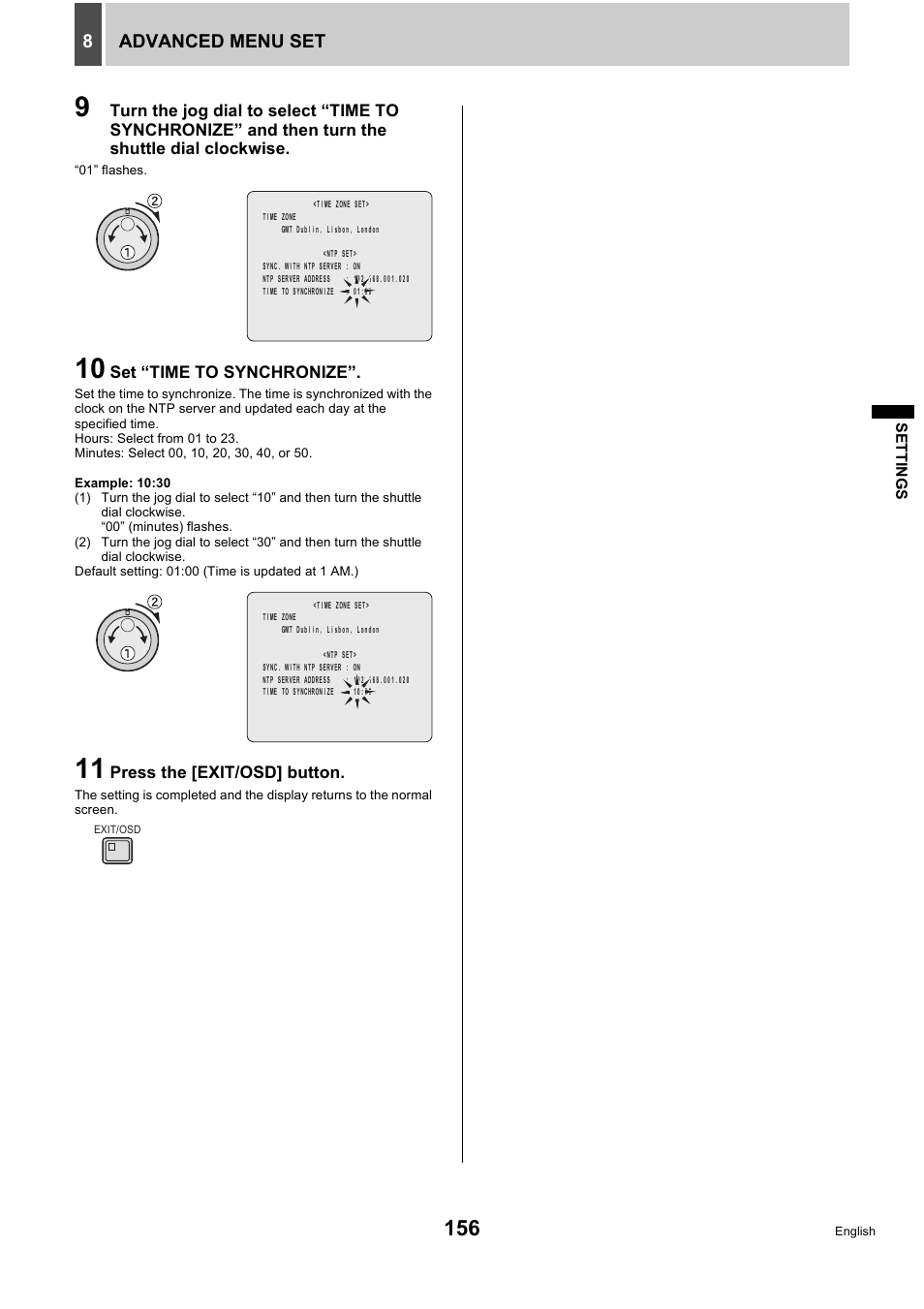 Advanced menu set 8 | Sanyo DSR-5716P User Manual | Page 157 / 236