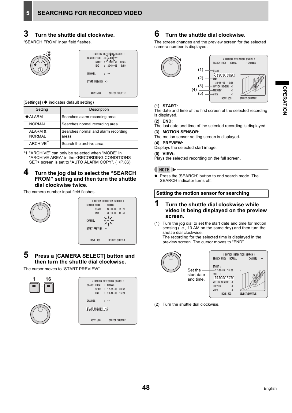 Searching for recorded video 5 | Sanyo DSR-5716P User Manual | Page 49 / 236