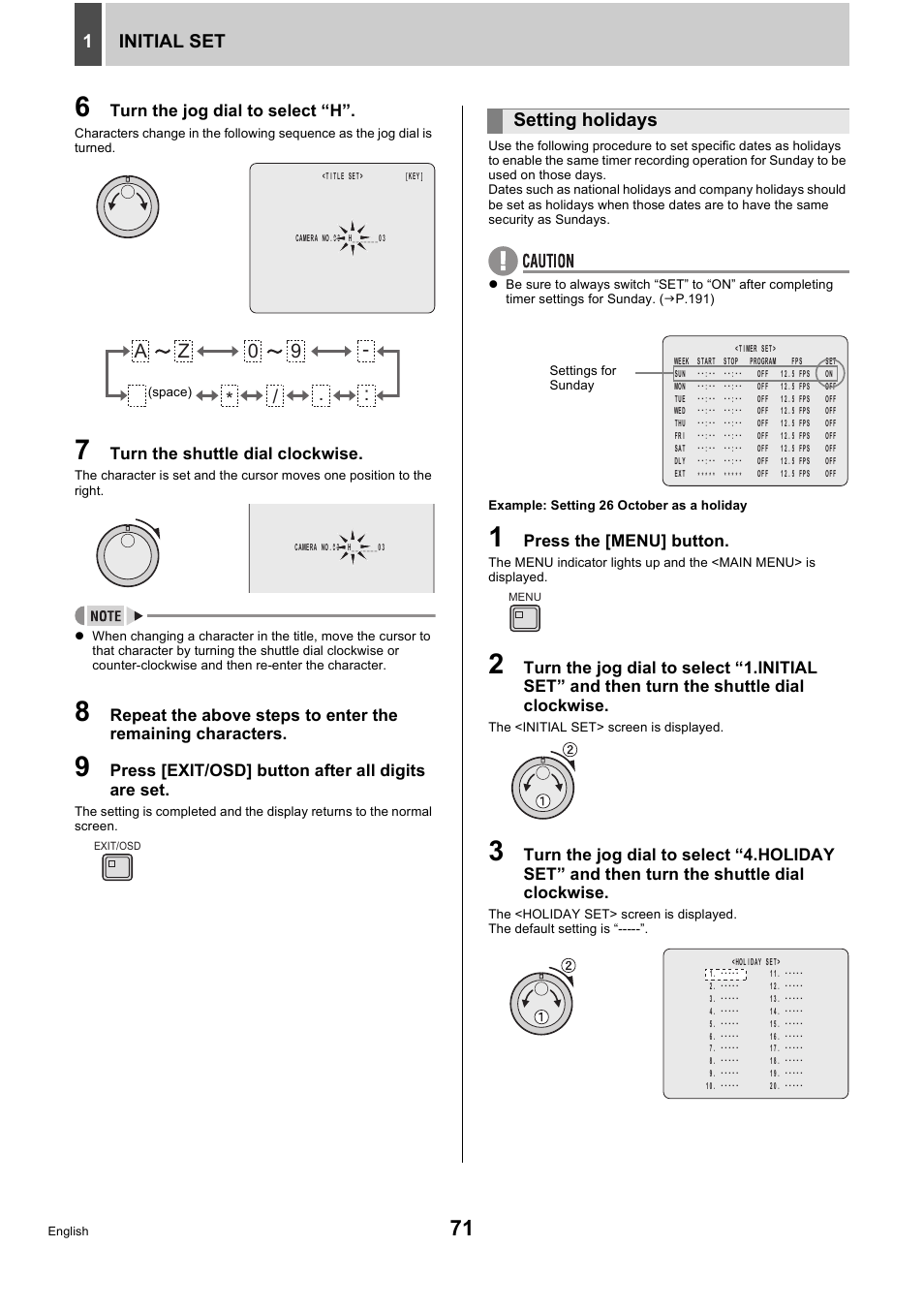 A 0 9 - : . / z | Sanyo DSR-5716P User Manual | Page 72 / 236