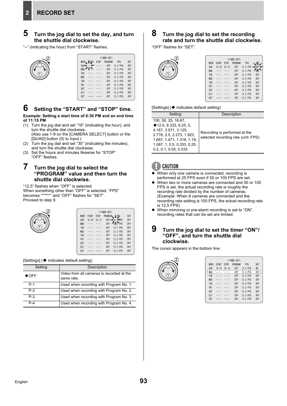 Record set 2 | Sanyo DSR-5716P User Manual | Page 94 / 236