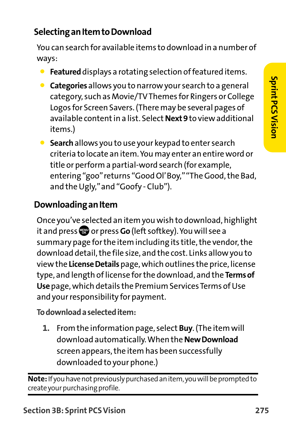 Selecting an item to download, Downloading an item | Sanyo MM-8300 User Manual | Page 285 / 324