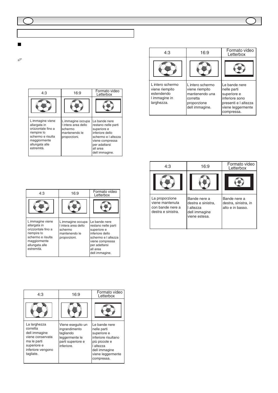 Funzionament, Funzionament o o, Schermo | Sanyo CE42LE1 User Manual | Page 49 / 64