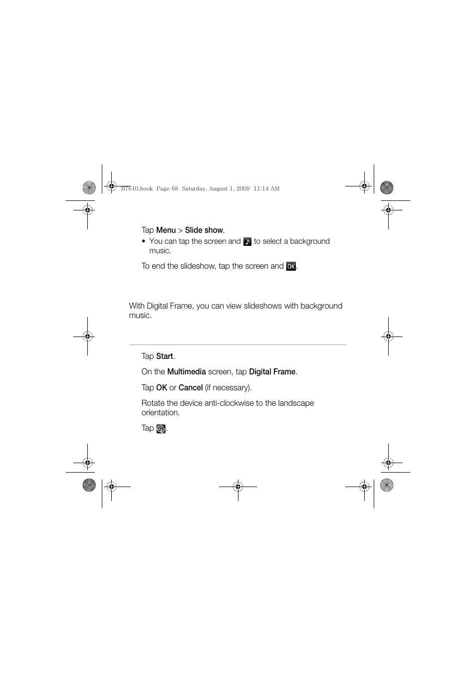 Digital frame, View slideshows with background music | Sanyo GH68-24473A User Manual | Page 69 / 158