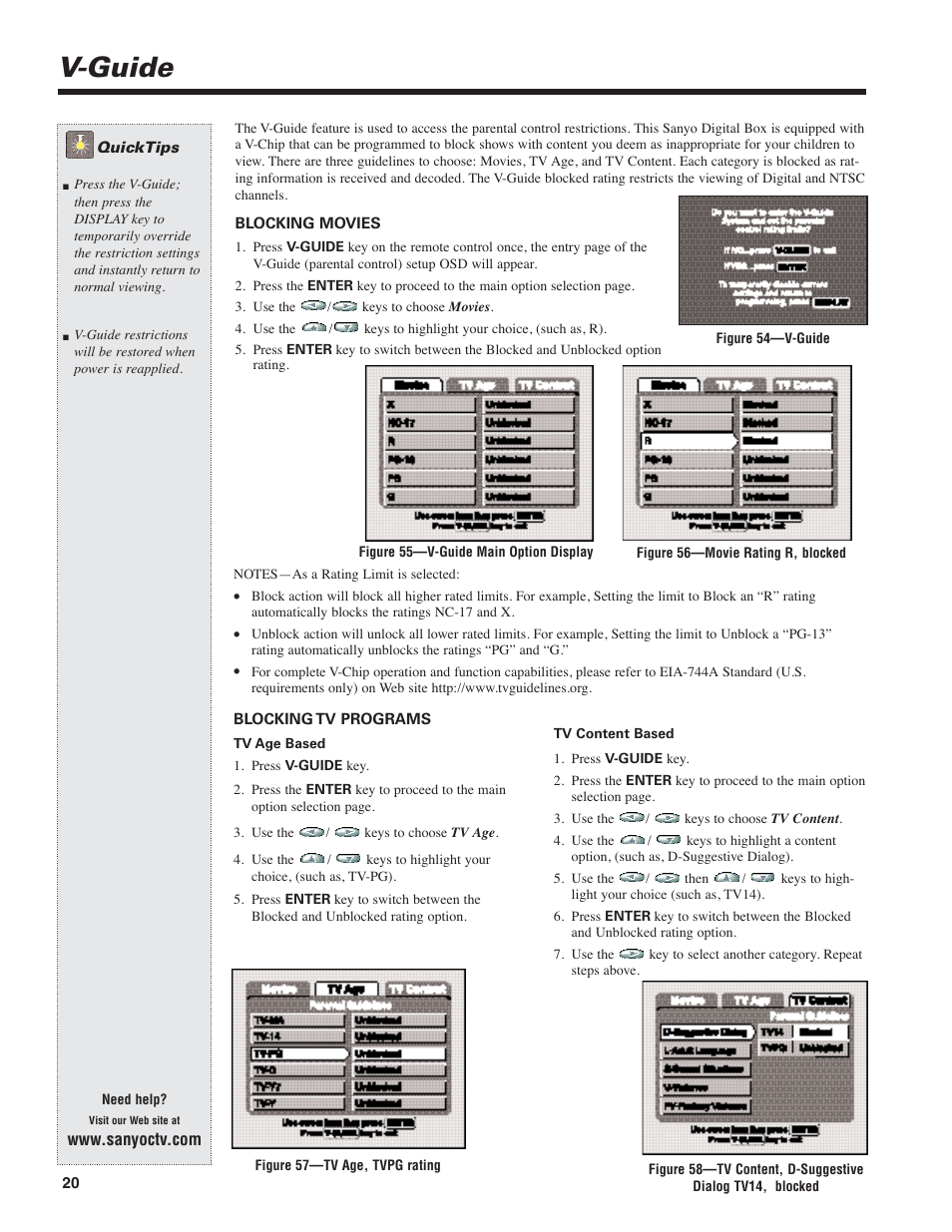 V-guide | Sanyo DIR-2000 User Manual | Page 20 / 24