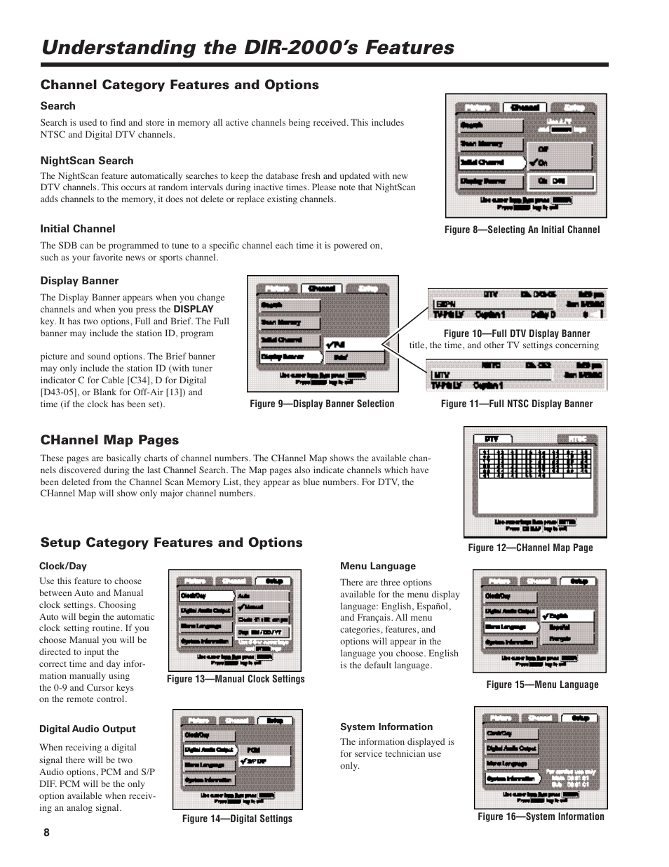 Understanding the dir-2000’s features | Sanyo DIR-2000 User Manual | Page 8 / 24