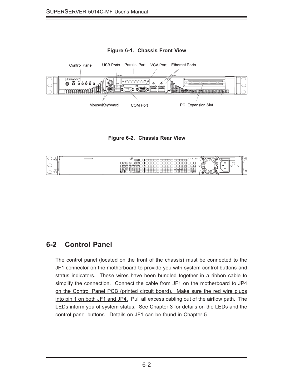 2 control panel | SUPER MICRO Computer 5014C-MF User Manual | Page 64 / 112