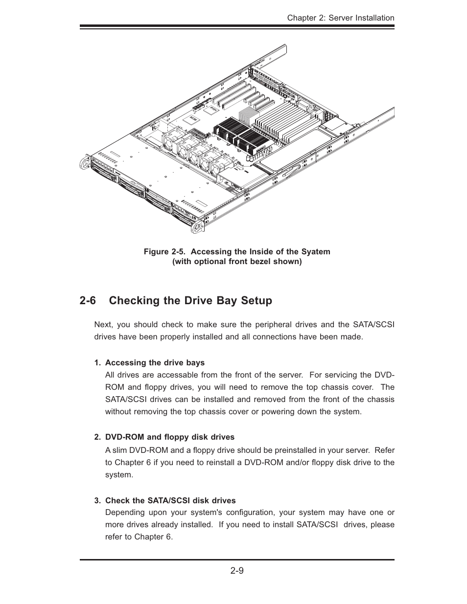 6 checking the drive bay setup | SUPER MICRO Computer SUPERSERVER 6015B-T User Manual | Page 25 / 124