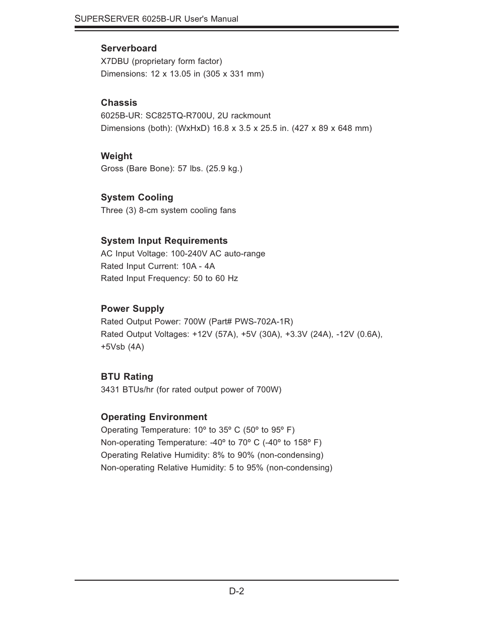 SUPER MICRO Computer 6025B-UR User Manual | Page 120 / 122