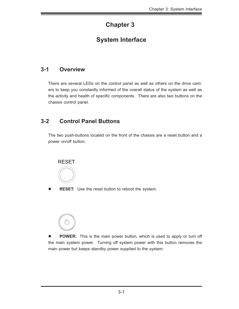 Chapter 3 system interface | SUPER MICRO Computer 6025B-UR User Manual | Page 27 / 122