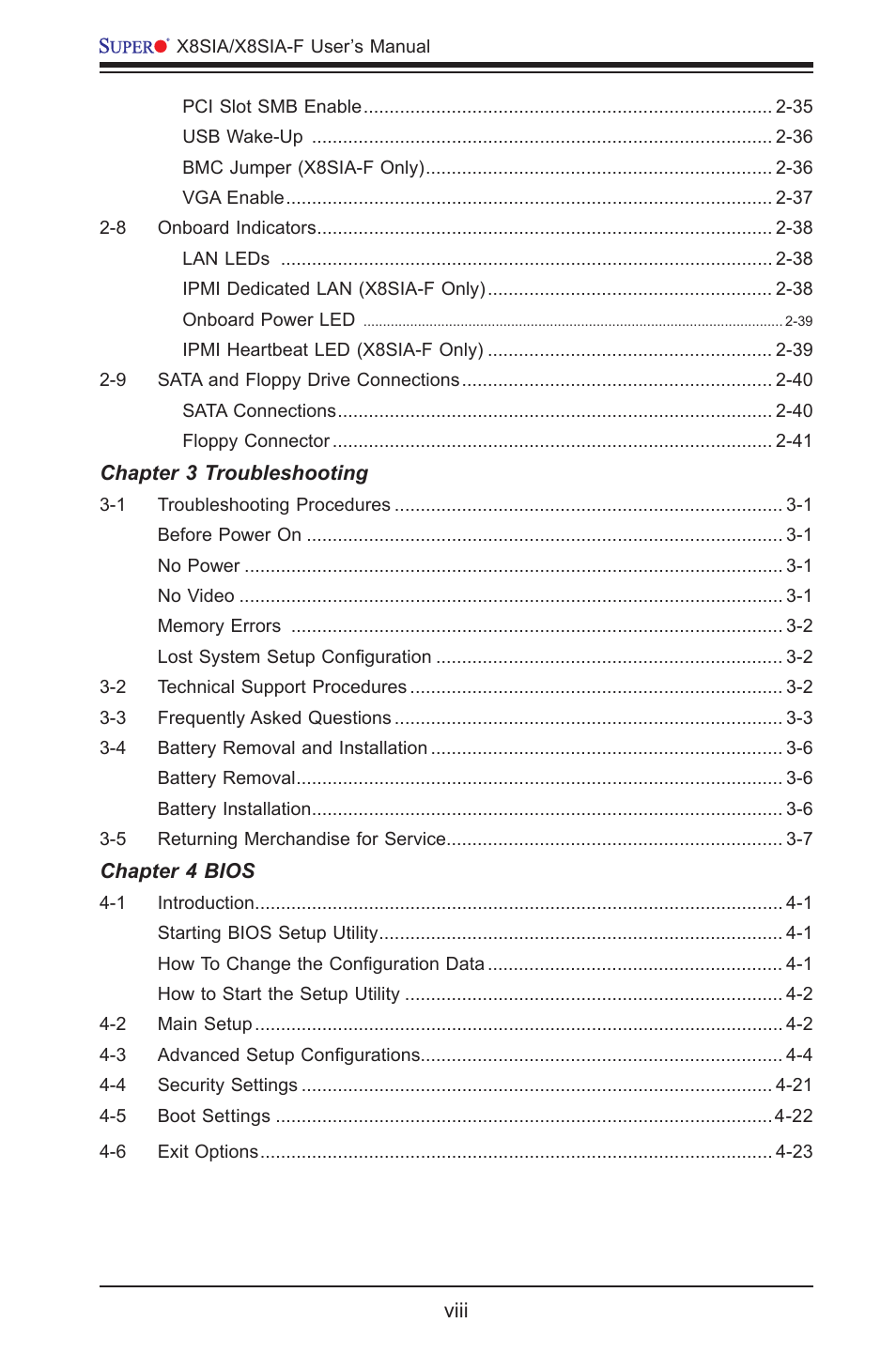 SUPER MICRO Computer SUPERO X8SIA-F User Manual | Page 7 / 109