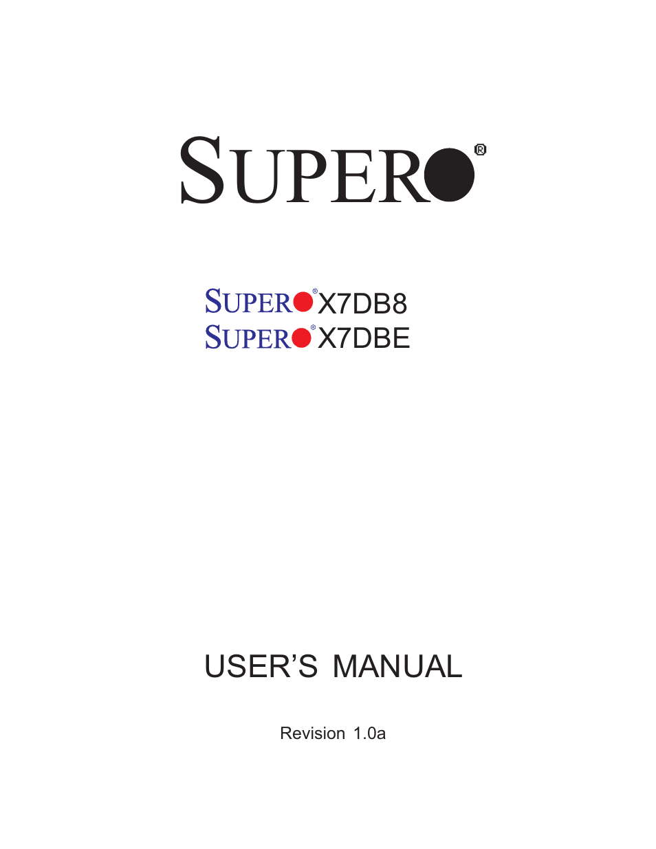 SUPER MICRO Computer SUPER X7DB8 User Manual | 130 pages