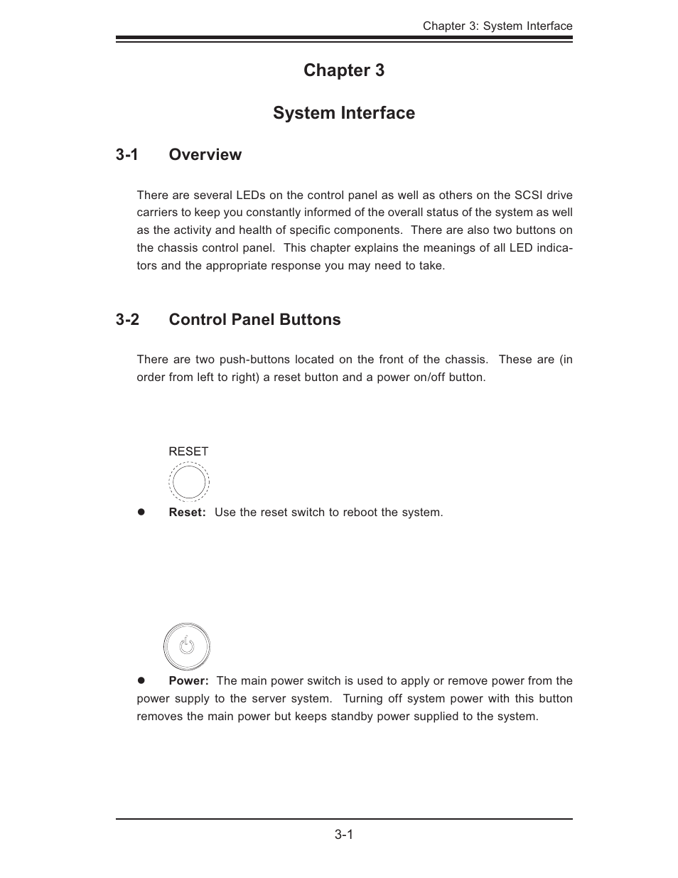 Chapter 3 system interface | SUPER MICRO Computer AS1020S-8 User Manual | Page 27 / 102