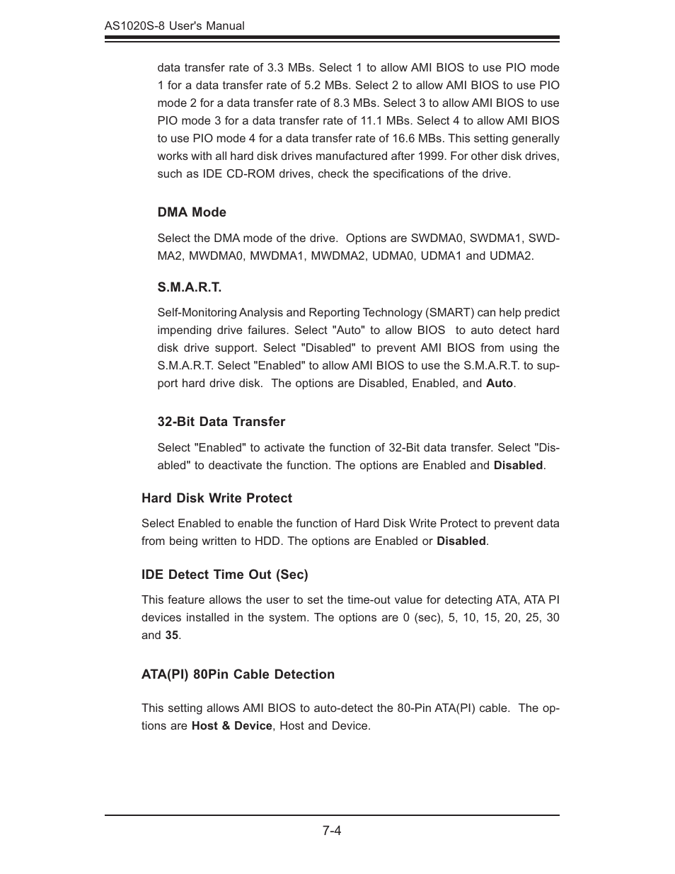 SUPER MICRO Computer AS1020S-8 User Manual | Page 74 / 102