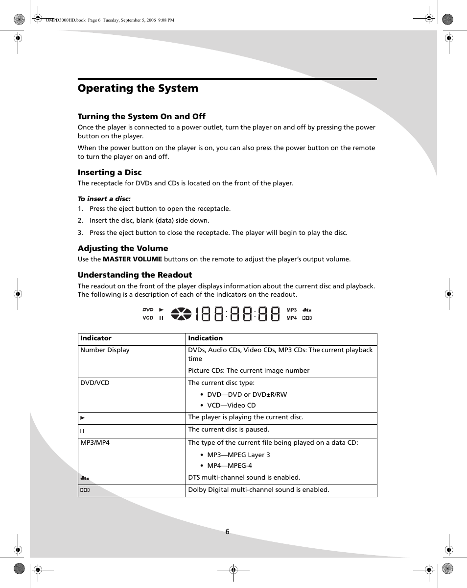 Operating the system | SpectronIQ PD-3000HD User Manual | Page 14 / 40