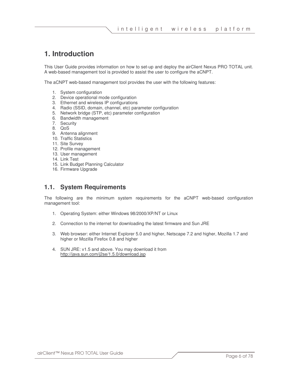 Introduction, System requirements | SmartBridges sB3412 User Manual | Page 6 / 78