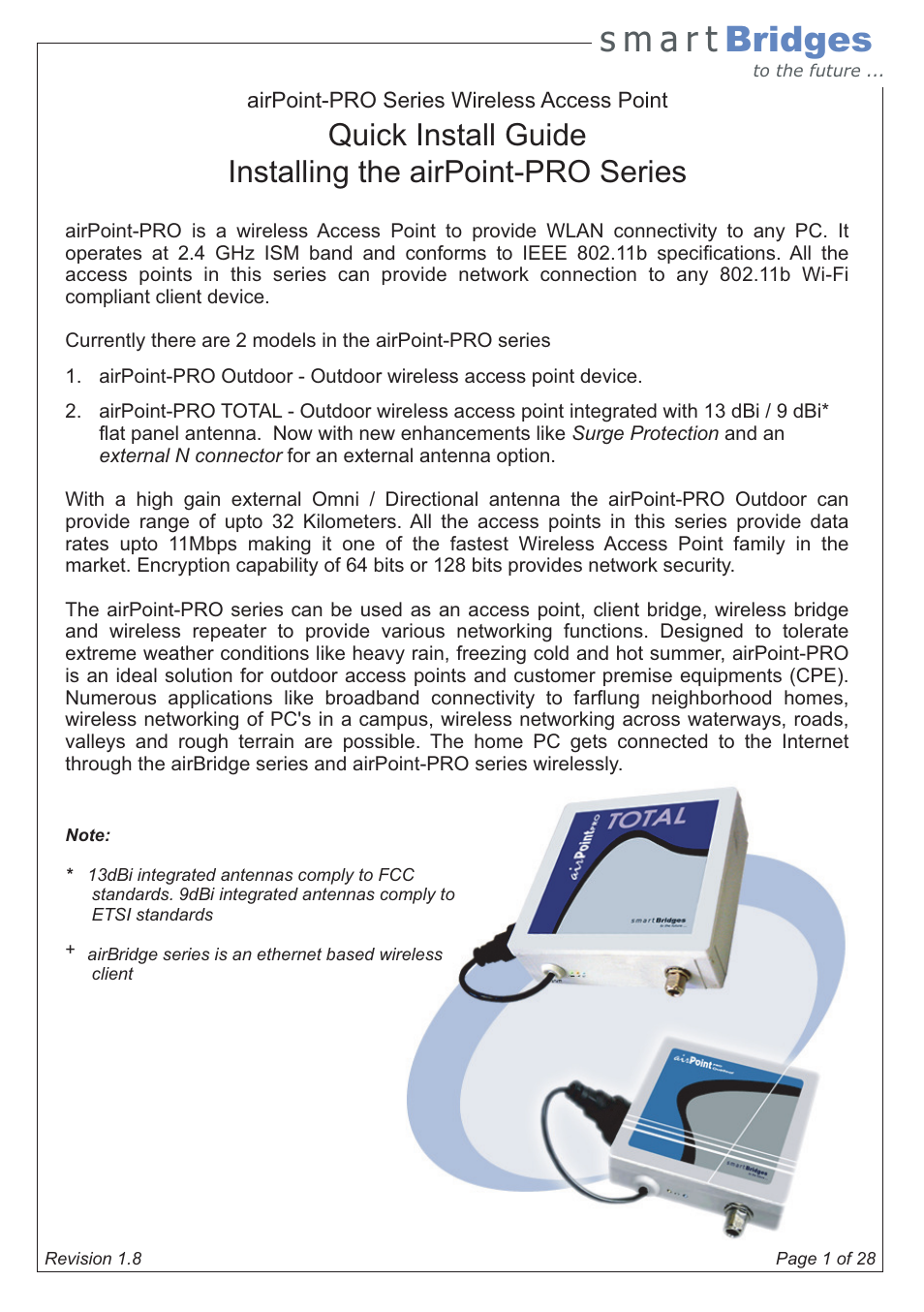SmartBridges airPoint Pro Series User Manual | 28 pages