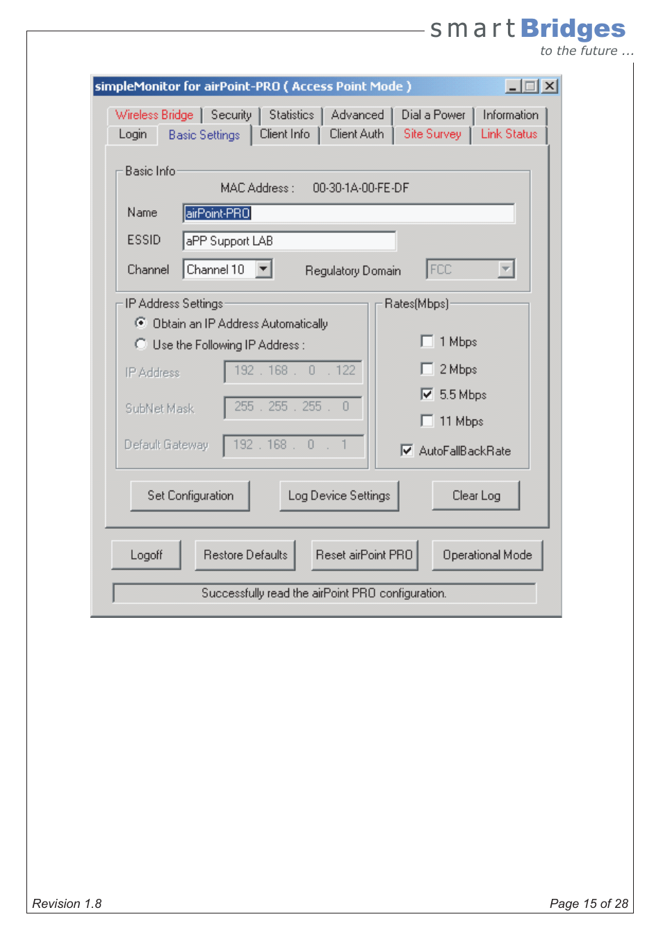 SmartBridges airPoint Pro Series User Manual | Page 15 / 28