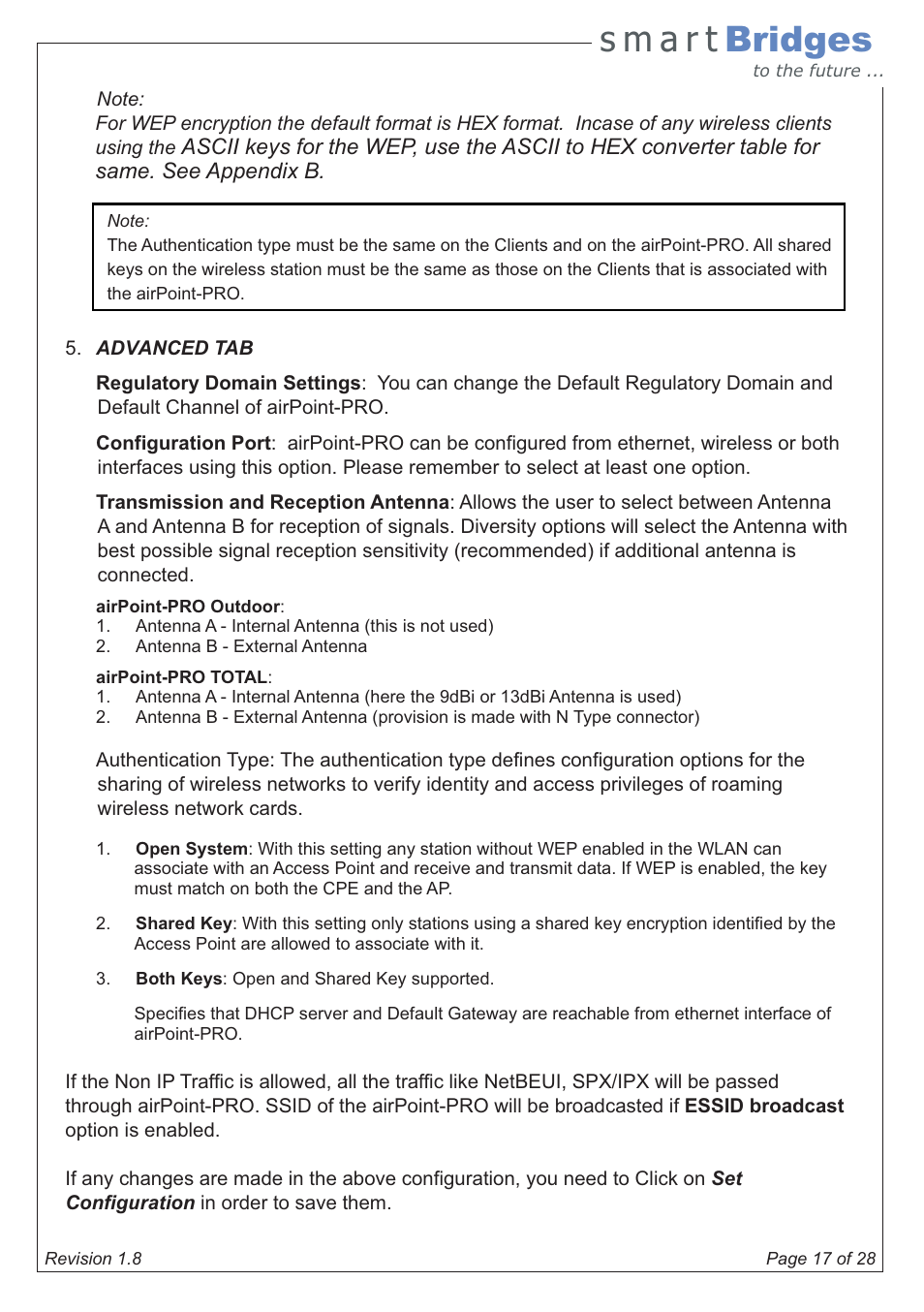 SmartBridges airPoint Pro Series User Manual | Page 17 / 28