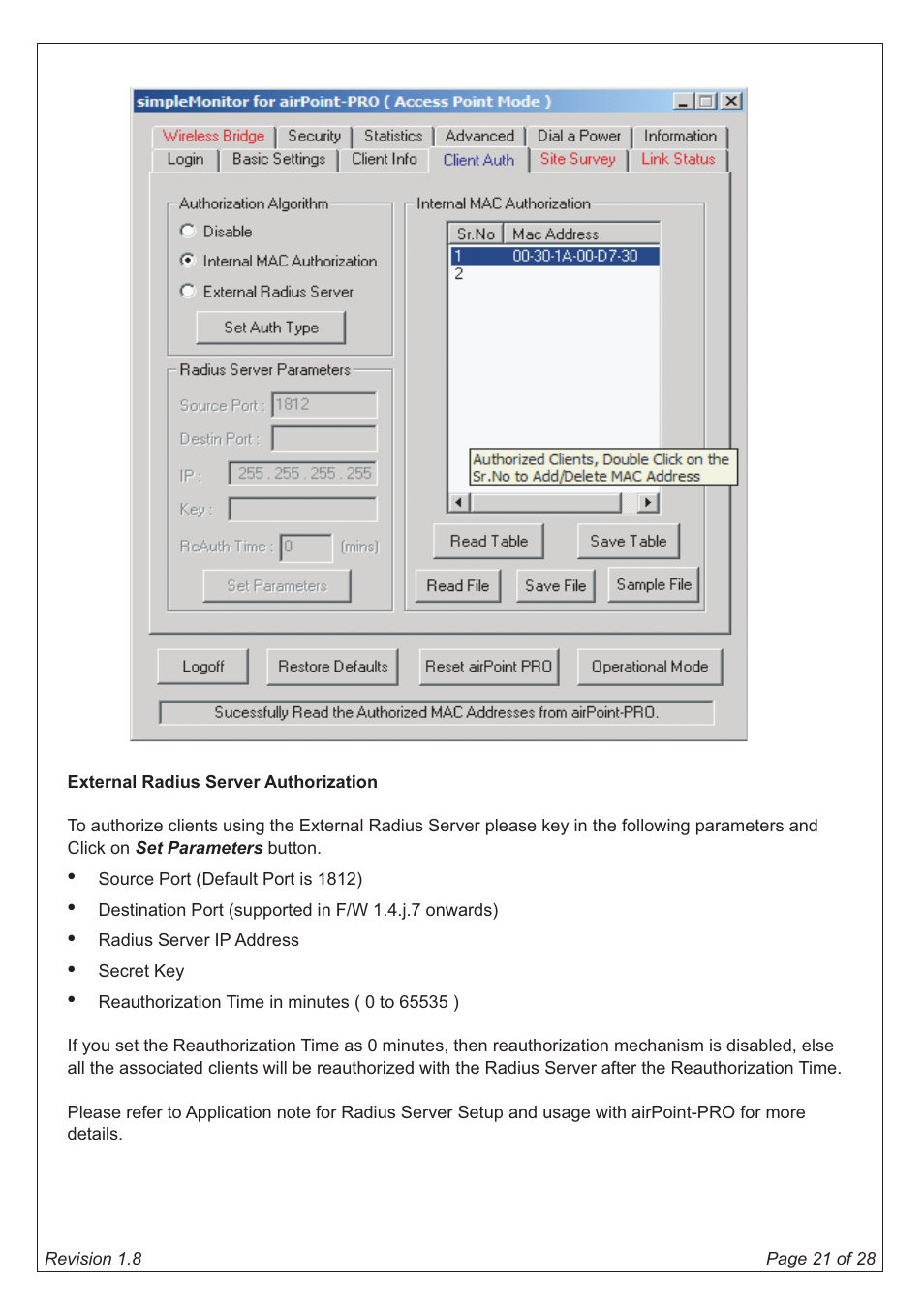 SmartBridges airPoint Pro Series User Manual | Page 21 / 28